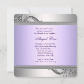 Lavendel Paarse Bat Mitzvah Kaart (Achterkant)