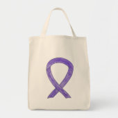 Lavendel Paarse Bewustzijnslint Aangepaste Canvas  Tote Bag (Voorkant)