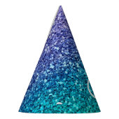 Lavendel Paarse & Blauwgroen Aqua Green Sparkly Pa Feesthoedjes (Links)