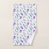 Lavendel Paarse Blauwgroen groene botanische blade Bad Handdoek (Handdoek)