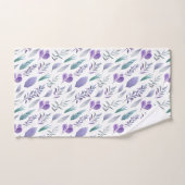 Lavendel Paarse Blauwgroen groene botanische blade Bad Handdoek (Handdoek)
