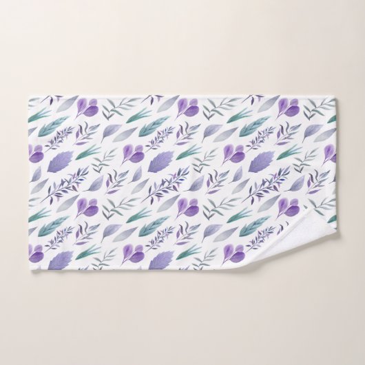 Lavendel Paarse Blauwgroen groene botanische blade Bad Handdoek (Handdoek)