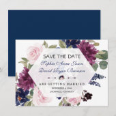 Lavendel paarse bloem bloei Bewaar de datum Save The Date (Voorkant / Achterkant)