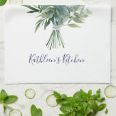 Lavendel Paarse Bloem Groene Bloemen Boeket Theedoek (Gevouwen)