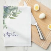 Lavendel Paarse Bloem Groene Bloemen Boeket Theedoek (Quarter Fold)