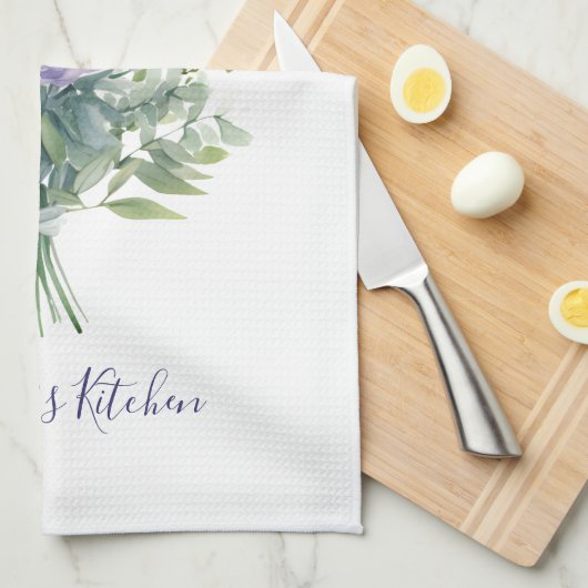 Lavendel Paarse Bloem Groene Bloemen Boeket Theedoek (Quarter Fold)