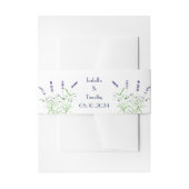 Lavendel Paarse Bloemen Bloemen Bloemen Elegante B Uitnodigingen Wikkel (Voorkant Voorbeeld)