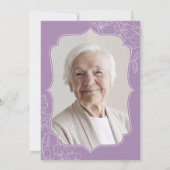 Lavendel Paarse Bloemen Foto 90ste Verjaardagsfees Kaart (Achterkant)