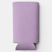 Lavendel Paarse Bloemen Minimale Monogram Bruiloft Seltzer Blikjeskoeler (Achterkant)