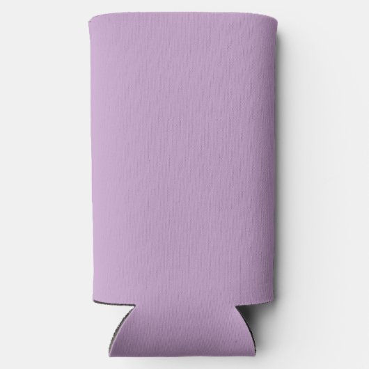 Lavendel Paarse Bloemen Minimale Monogram Bruiloft Seltzer Blikjeskoeler (Achterkant)