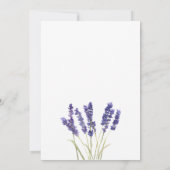 Lavendel Paarse Bloemen Rustieke Bruiloft Kaart (Achterkant)