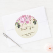 Lavendel paarse bloemenbruiloft dank u sticker (Envelop)