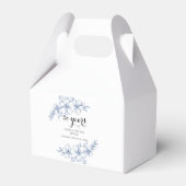 Lavendel paarse bloemetjes 50e trouwdag bedankdoosjes (Voorkant Zijde)