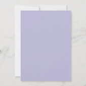 Lavendel Paarse Bloemige Bruidsdouche Kaart (Achterkant)