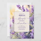 Lavendel Paarse bloemige elegante Vrijgezellenfees Kaart (Voorkant)