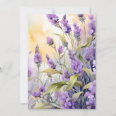 Lavendel Paarse bloemige elegante Vrijgezellenfees Kaart (Achterkant)