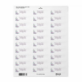 Lavendel Paarse Bloemige Retouradres Sticker (Full Sheet)