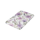 Lavendel Paarse Bloemige Waterverf Botanisch Badmat (Gekanteld)