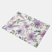 Lavendel Paarse Bloemige Waterverf Botanisch Deurmat (Schuin)