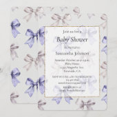 Lavendel Paarse Bogen Baby shower Kaart (Voorkant / Achterkant)