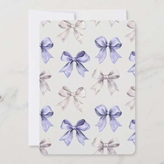 Lavendel Paarse Bogen Baby shower Kaart (Achterkant)