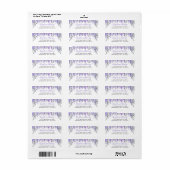 Lavendel Paarse Bruidsdouche Retouradres Etiket (Full Sheet)