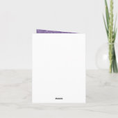 Lavendel Paarse bruiloft botanisch Bedankkaart (Achterkant)