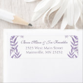 Lavendel Paarse bruiloft botanisch Etiket (Insitu)