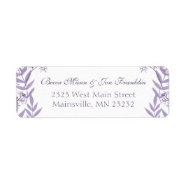 Lavendel Paarse bruiloft botanisch Etiket