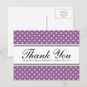Lavendel paarse bruiloft dank u briefkaarten (Voorkant / Achterkant)