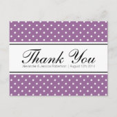 Lavendel paarse bruiloft dank u briefkaarten (Voorkant)