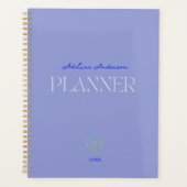 Lavendel Paarse Business Logo Monogram Planner (Voorkant)
