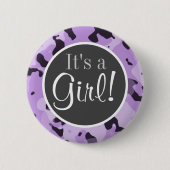 Lavendel Paarse Camo; Camouflage Ronde Button 5,7 Cm (Voorkant)