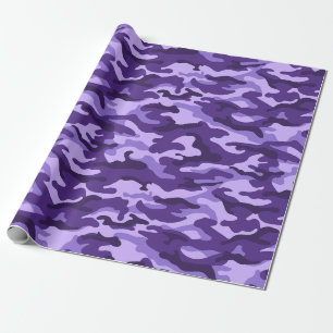 Lavendel Paarse camouflagestijl Cadeaupapier