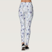 Lavendel Paarse Chic Flowers Leggings (Achterkant)