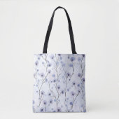 Lavendel Paarse Chic Flowers Tote Bag (Voorkant)
