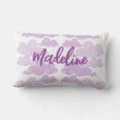 Lavendel Paarse Chinoiserie Wolken Naam Kussen (Achterkant)