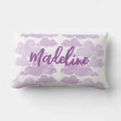Lavendel Paarse Chinoiserie Wolken Naam Kussen (Voorkant)