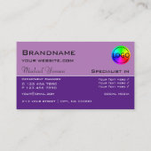 Lavendel Paarse Classic met Logo Professional Visitekaartje (Achterkant)