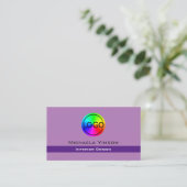Lavendel Paarse Classic met Logo Professional Visitekaartje (Staand voorkant)