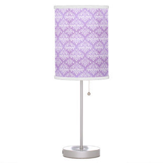 Lavendel Paarse Damask Style Table / Bureaulamp