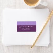 Lavendel Paarse Diamond Damask Bruiloft Collectie Etiket (Insitu)
