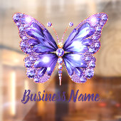 lavendel paarse edelstenen vlinder raamsticker (Vel 2)