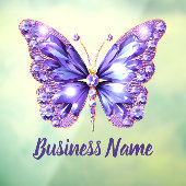 lavendel paarse edelstenen vlinder  raamsticker (Vel 3)