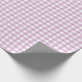 Lavendel Paarse Eenvoudige Plaid Cadeaupapier (Hoek)