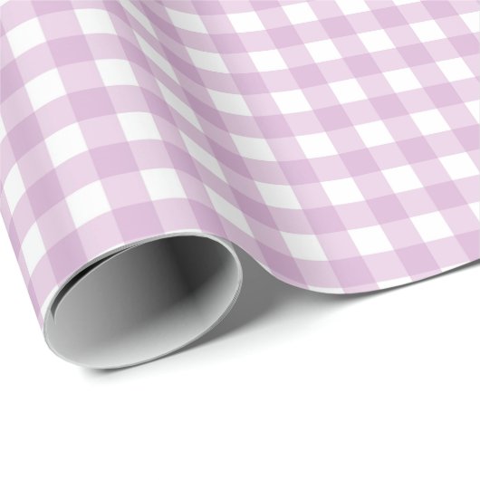 Lavendel Paarse Eenvoudige Plaid Cadeaupapier (Rol Hoek)