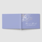 Lavendel Paarse en gouden gebladerte Elegante brui Gastenboek (Volledig)