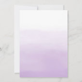 Lavendel Paarse en zilveren Sweet 15 Quinceañera Kaart (Achterkant)