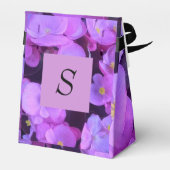 Lavendel Paarse Flower Voeg Initiaal toe in Lijst Bedankdoosjes (Achterkant)