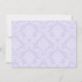 Lavendel Paarse foto doopuitnodiging Kaart (Achterkant)